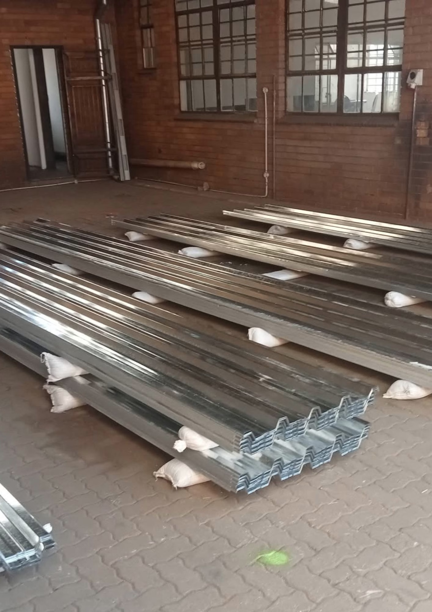 Steel stacked in the RoofZone yard in Waltloo